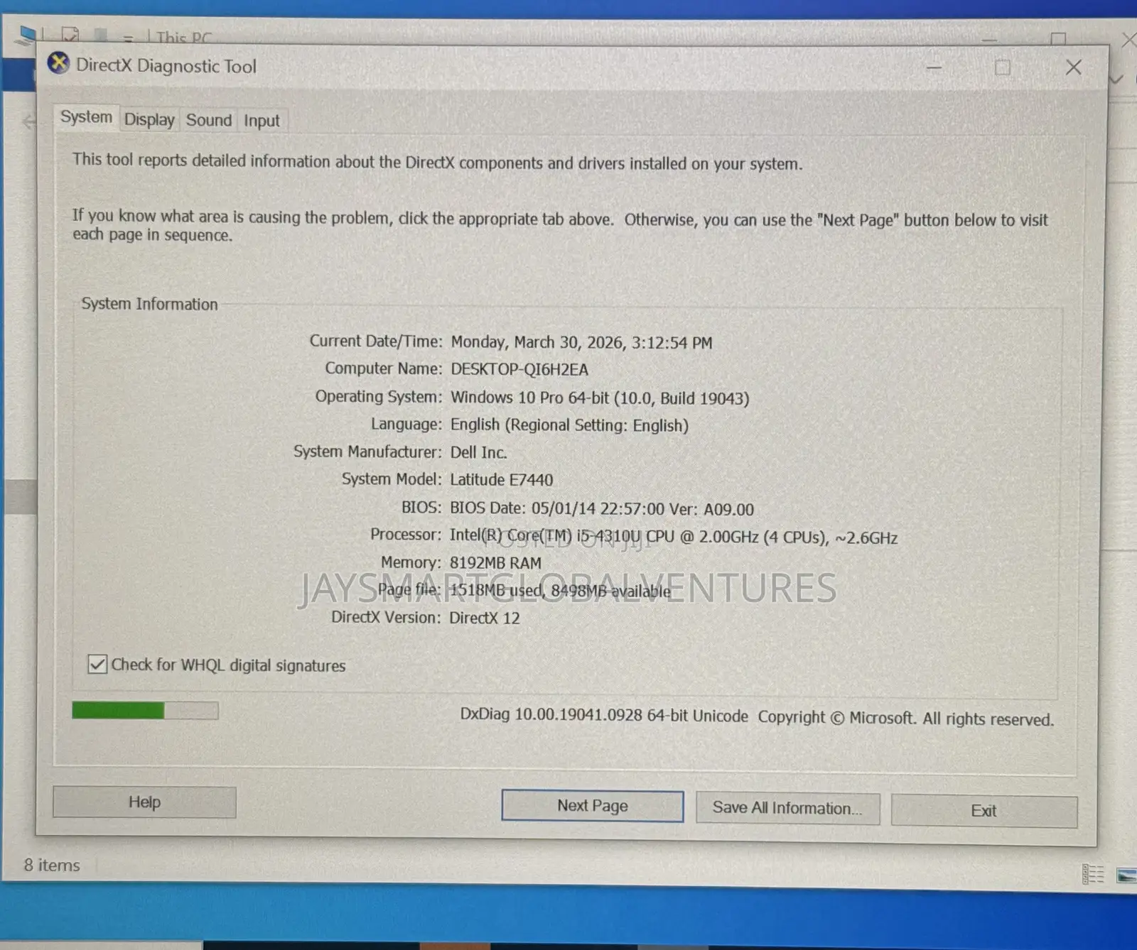 Laptop Dell Latitude 7440 8GB Intel Core i5 HDD 500GB