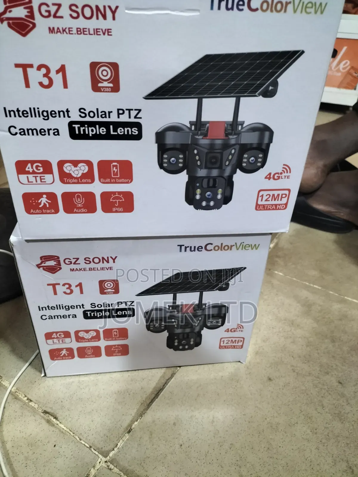 T31 Intelligent Solar 4g Lte PTZ Security Camera - Triple Lens, 9mp