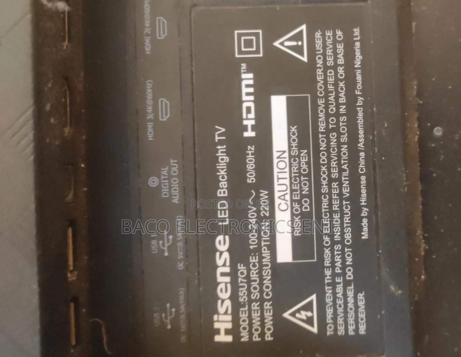 * 55inch Hisense Tv Full Smart Screen Fault