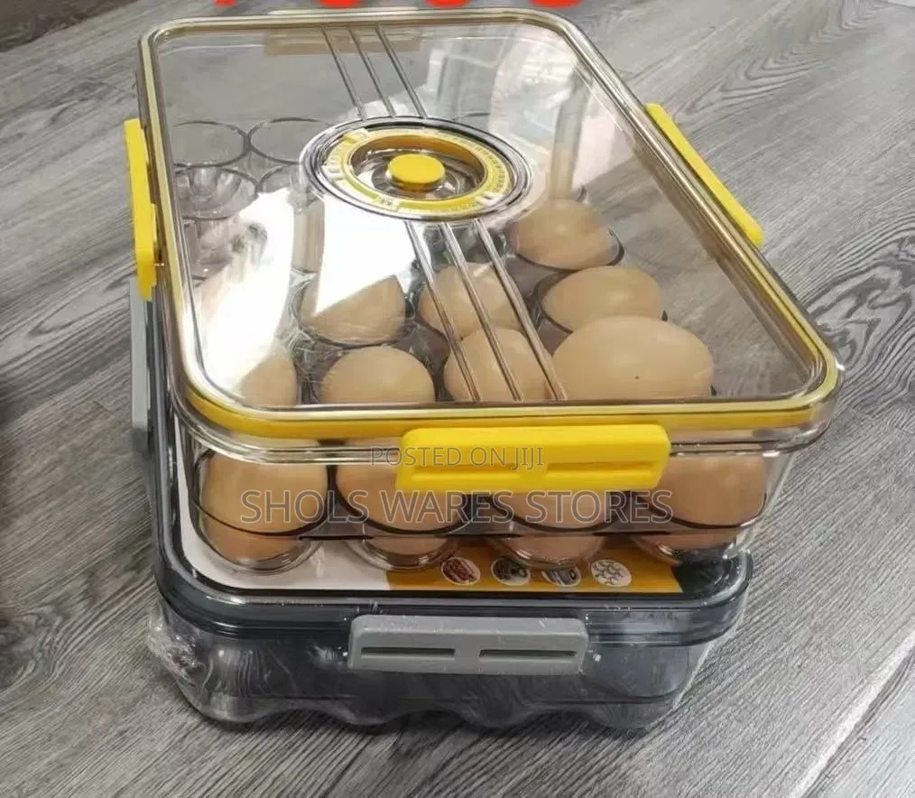 2-tier Stackable Egg Storage Container With Clear Lid