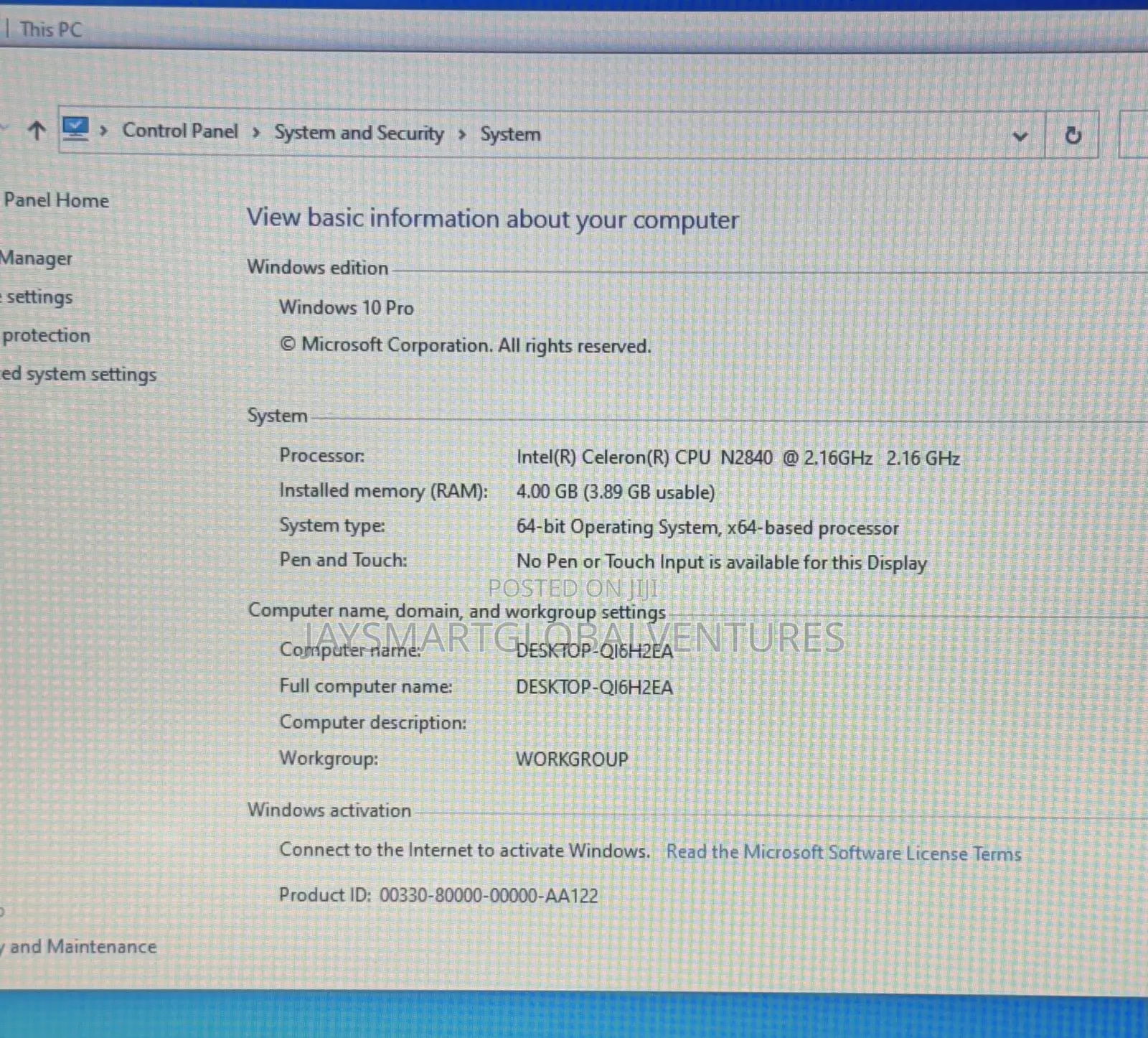 Laptop HP 250 G3 4GB Intel SSD 500GB
