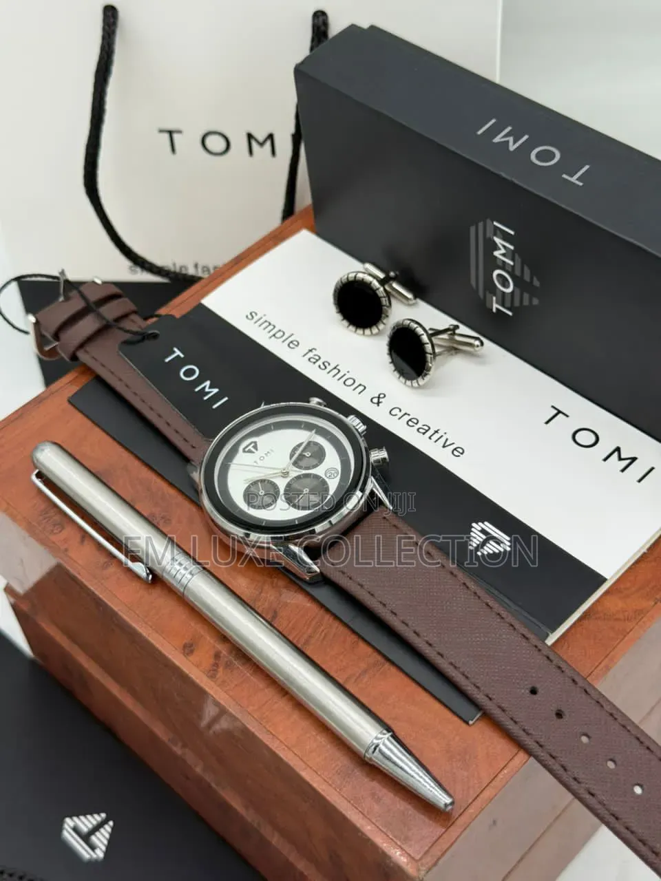 Tomi Watch Set With Cufflinks and Pen