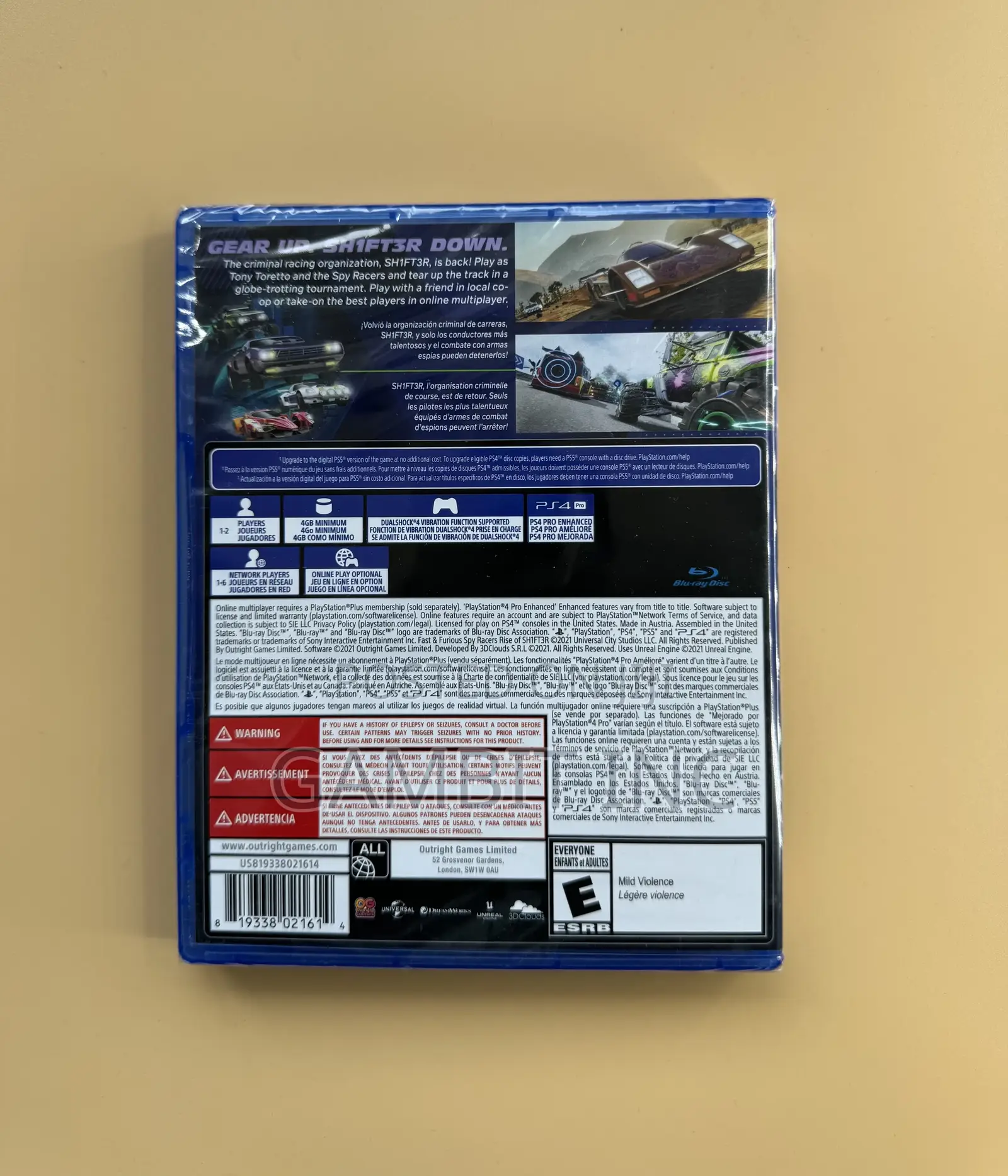 Playstation 4 Fast and Furious Spy Racers