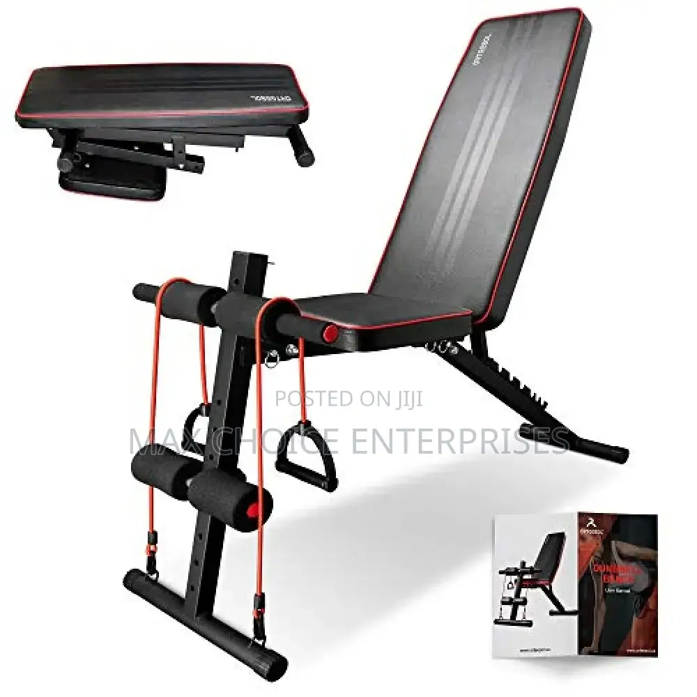 Adjustable Weight Bench Foldable Sit-Up or Utility Workout Bench.