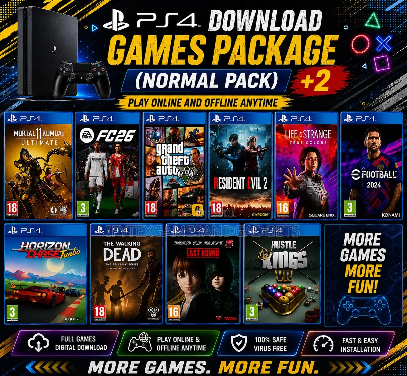 12 Latest Games Installation for Ps 4 . Online and Offline Play