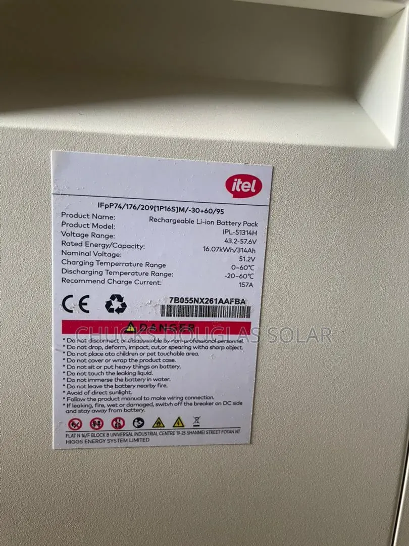 Itel 16kwh (51.2v/314ah) Lithium Battery
