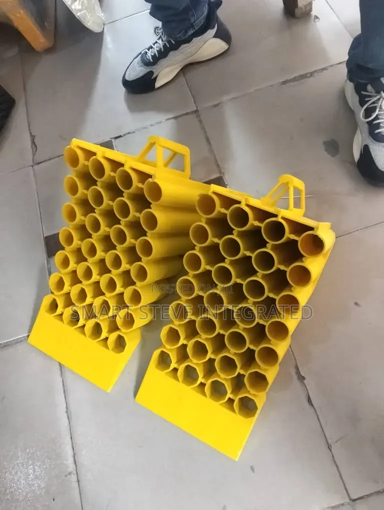 Heavy-Duty, Yellow Plastic Car Stopper
