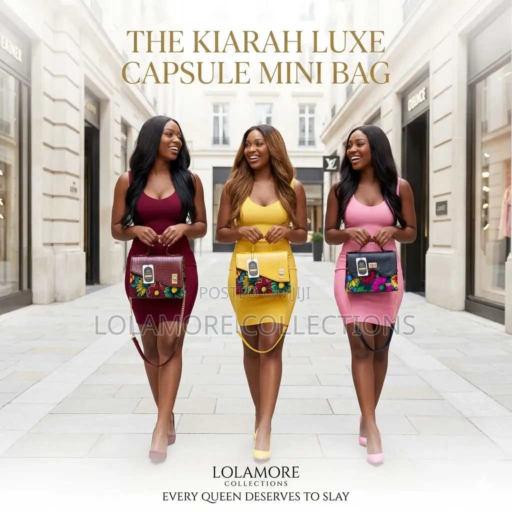 Handmade Ankara Mixed Leather Combo Handbag