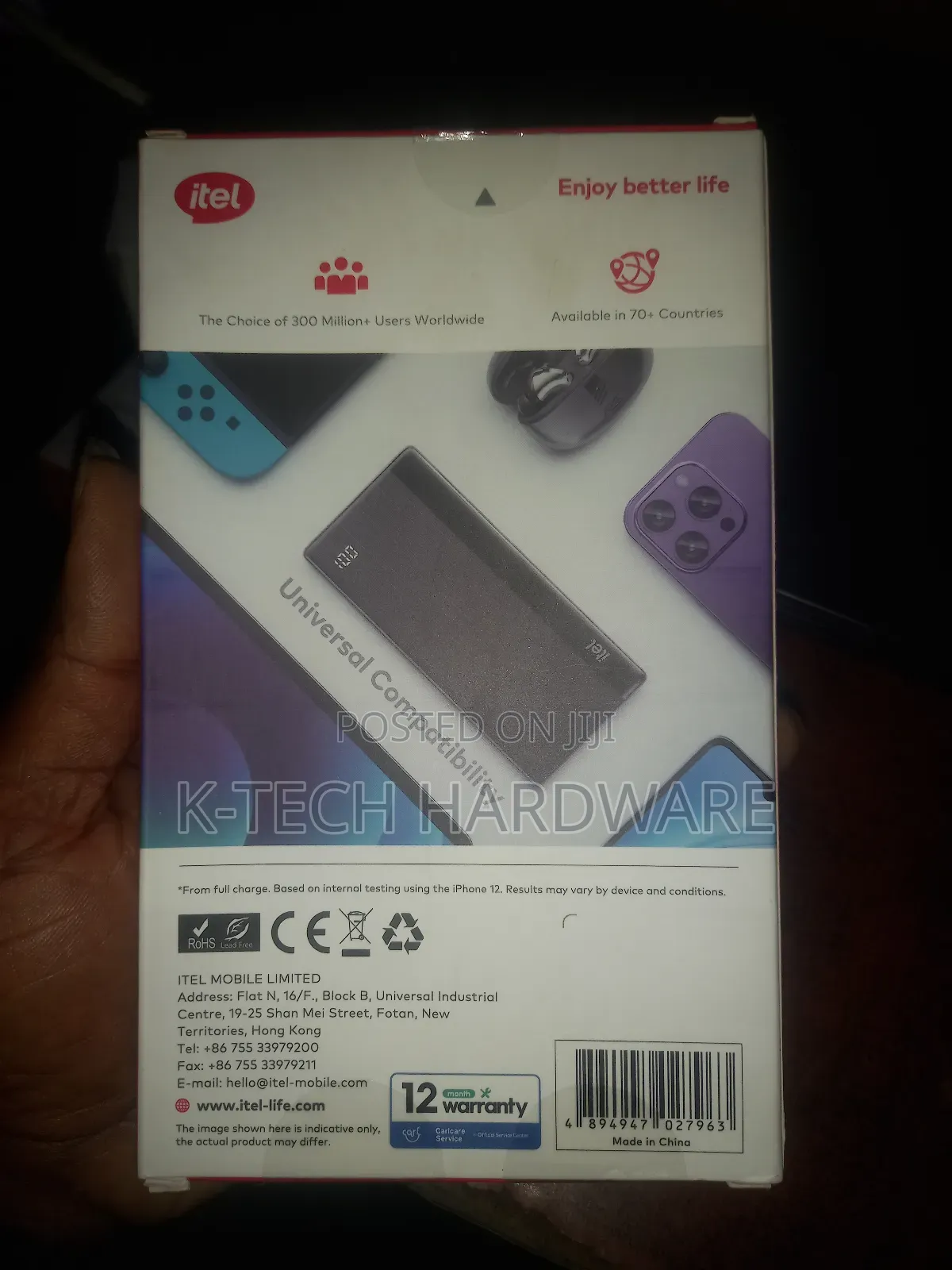 12w Itel Power Pulse 20000mah Power Bank