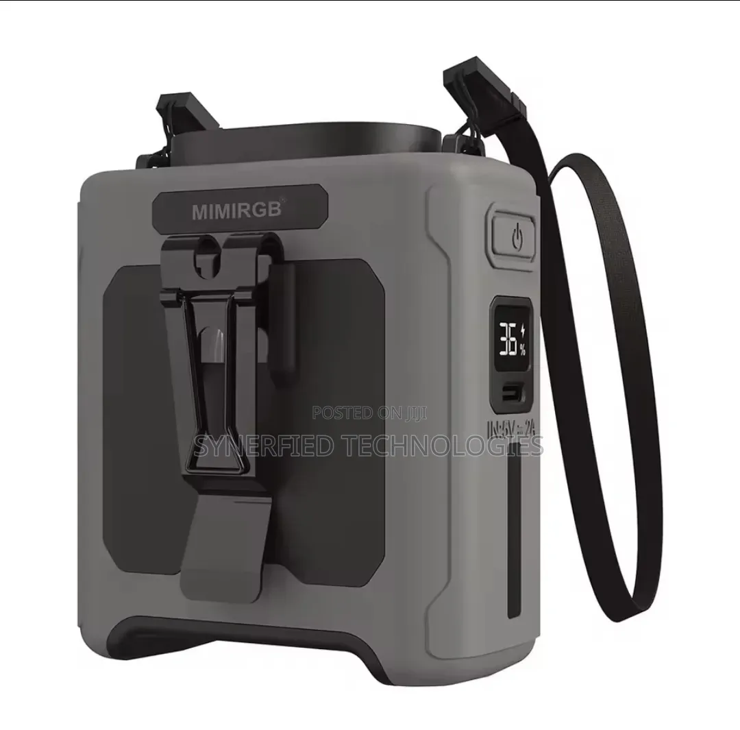 Portable Outdoor Waist Fan Hanging Neck Strong Wind Led Lighting