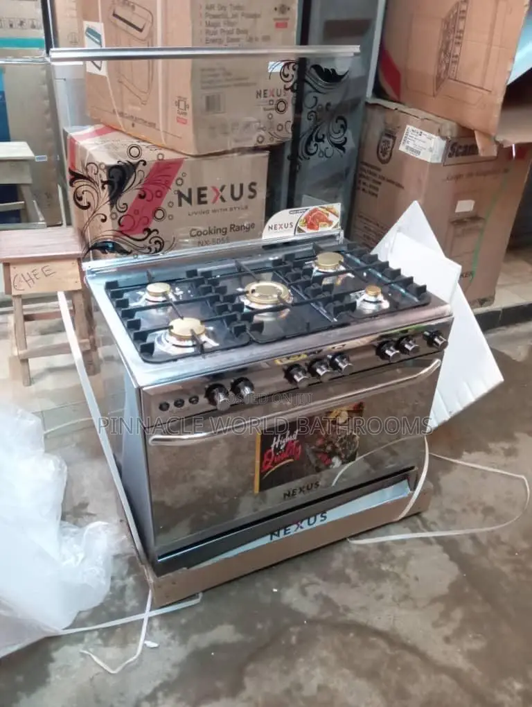 Nexus 5 Burner Standing Gas Cooker With Oven