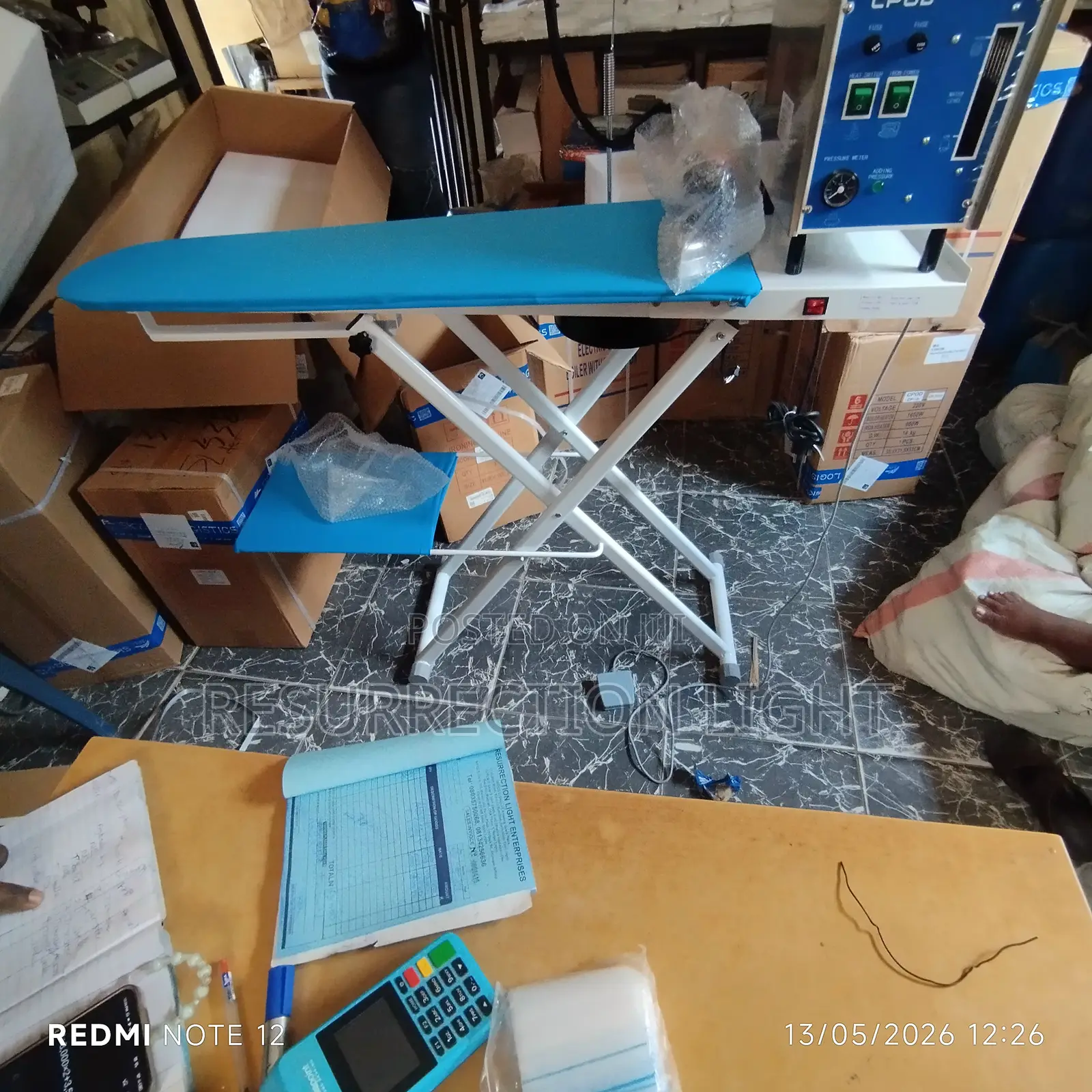 Brand New Rugged Industrial Ironing/Finishing Table With Vacuu