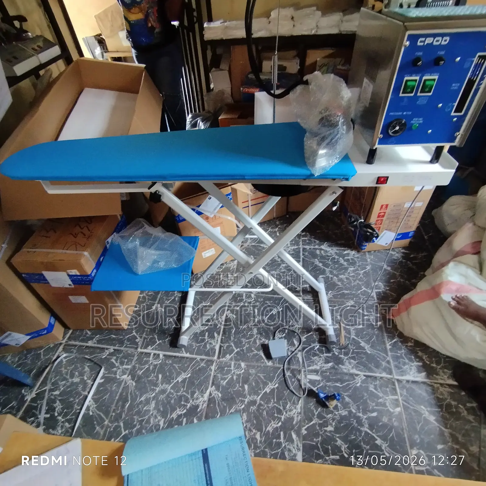 Brand New Rugged Industrial Ironing/Finishing Table With Vacuu