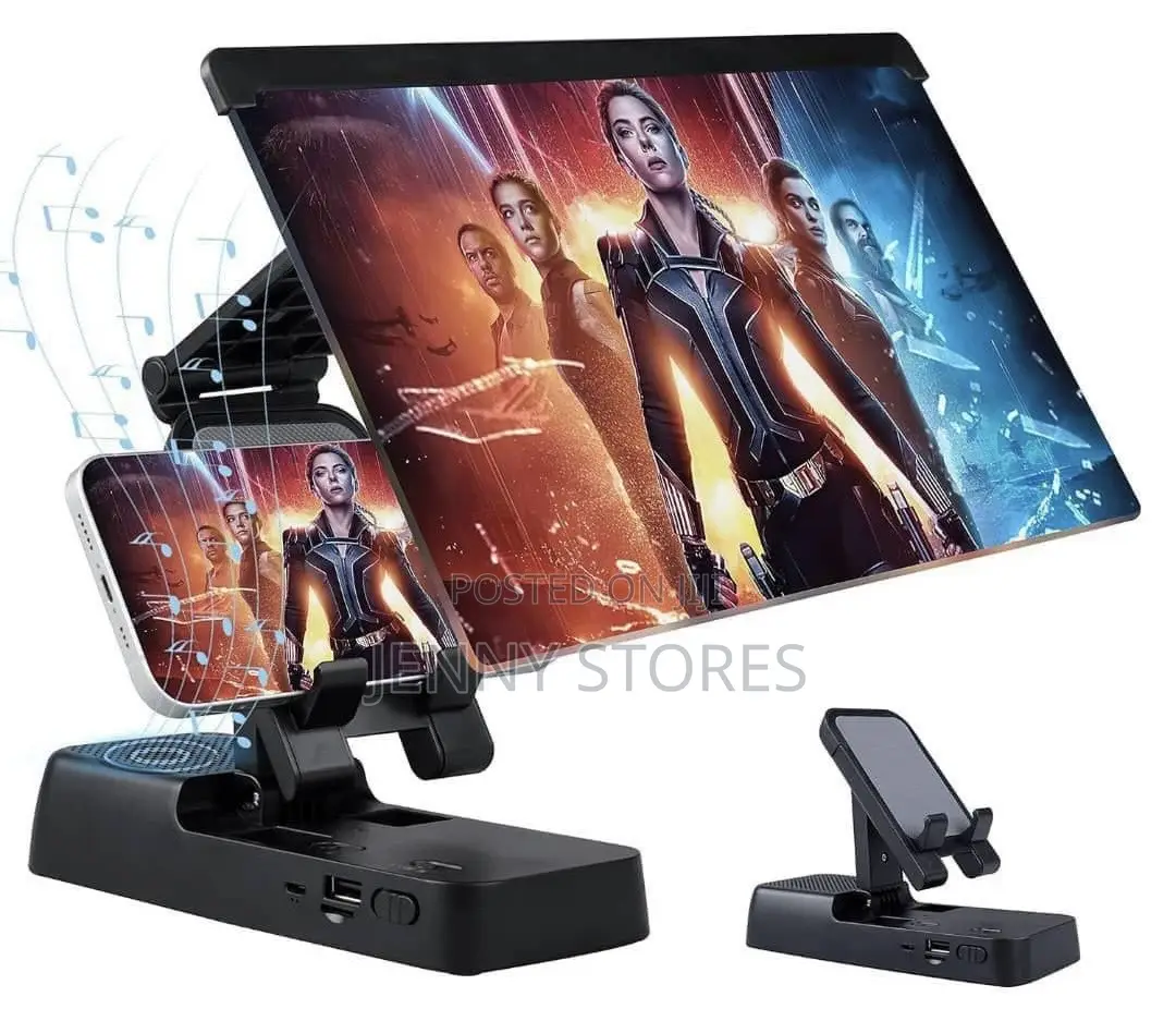 F19 Mobile Phone Holder With Screen Amplifier And Bluetooth Speaker