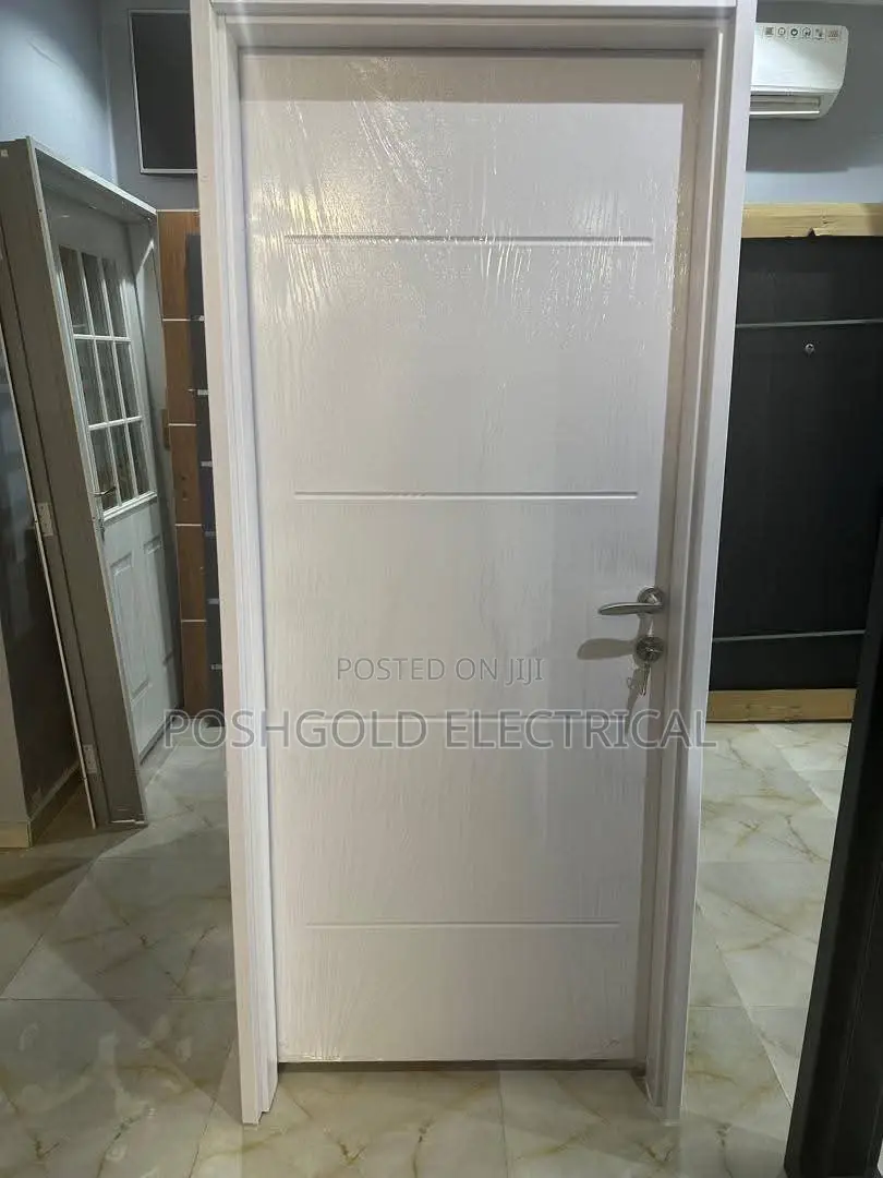 White Grooved Flush Door