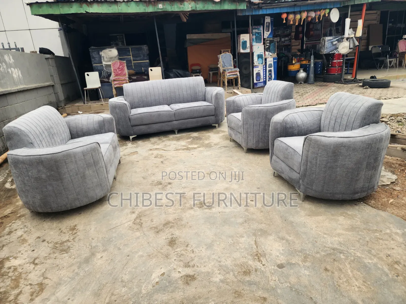 Brand New Sitting Room Sofa Fabric Chairs