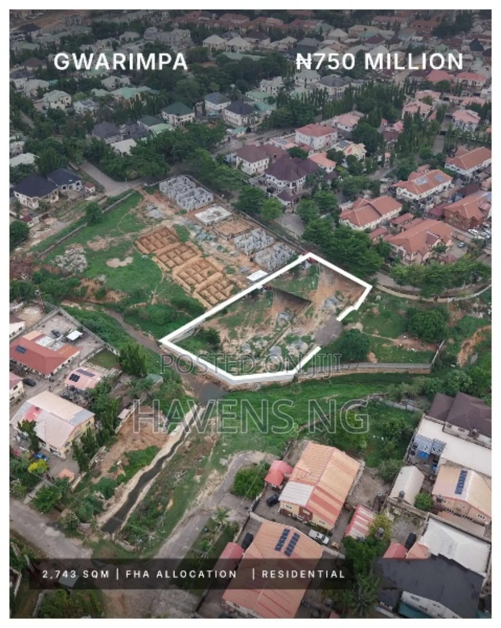 Gwarimpa • 2,743 SQM • ₦750 Million • Fha
