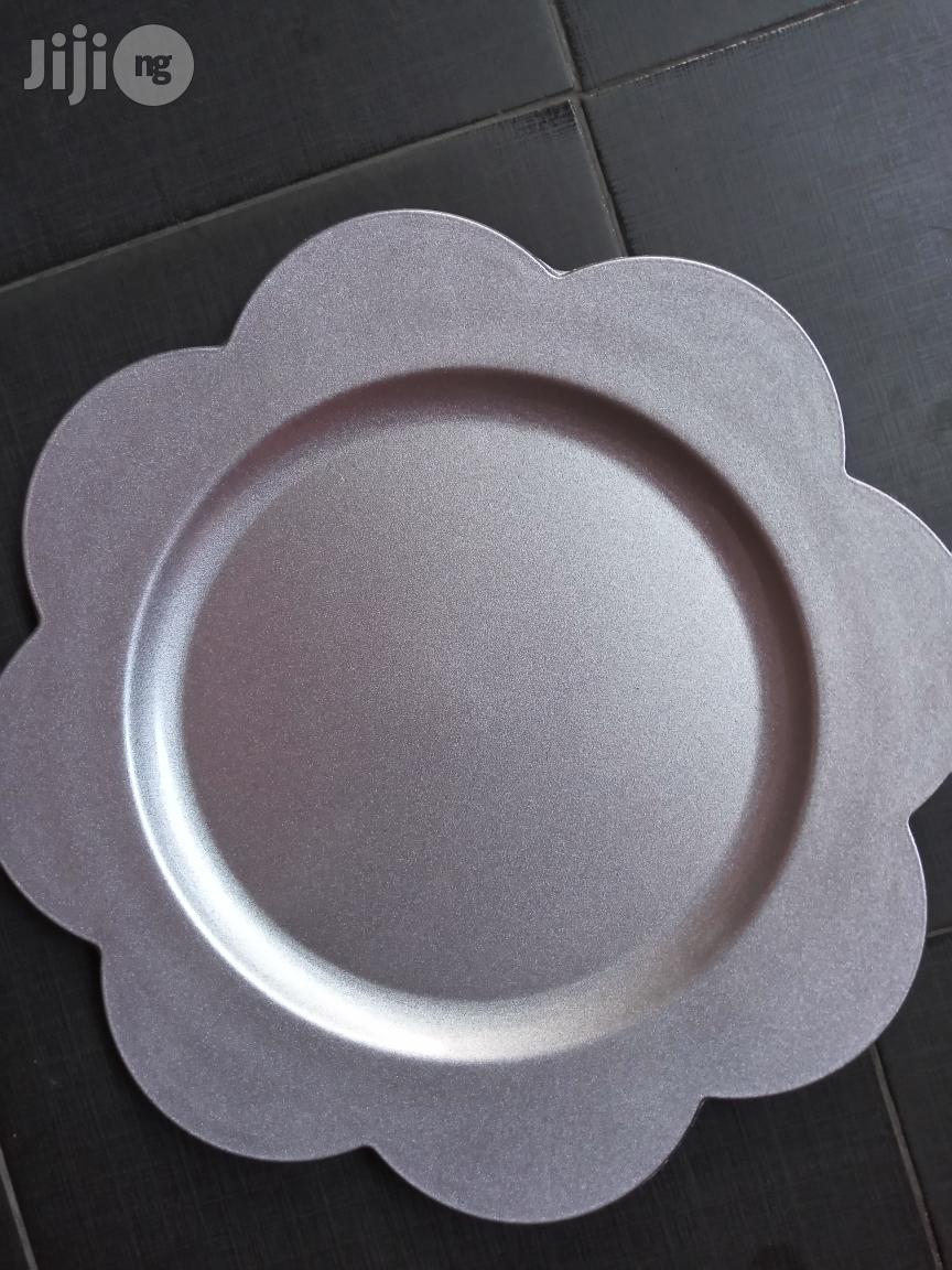 Plastic Charger Plate Silver