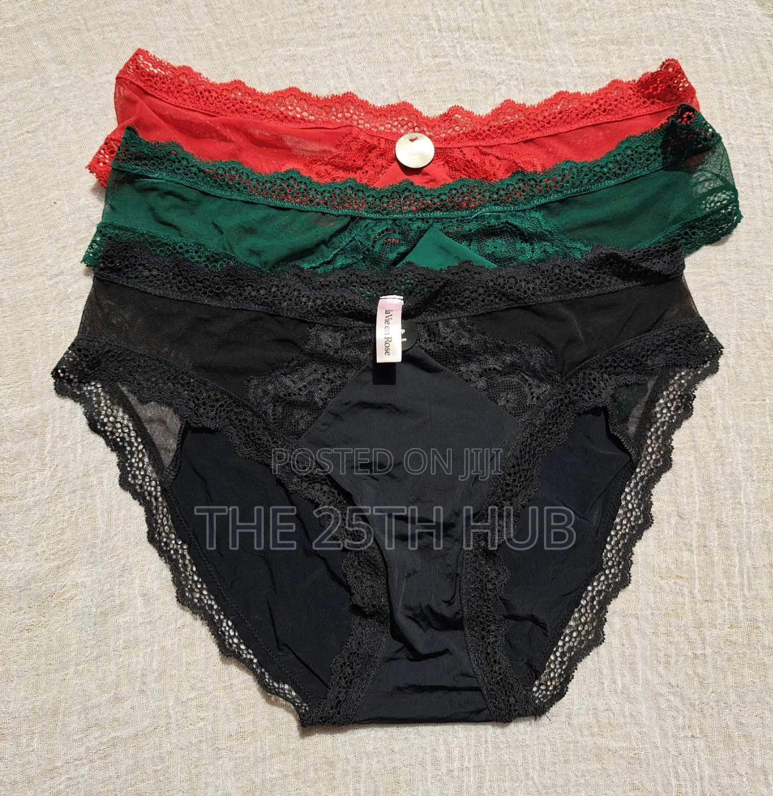 3-Piece Soft Mesh Lace Panties Set