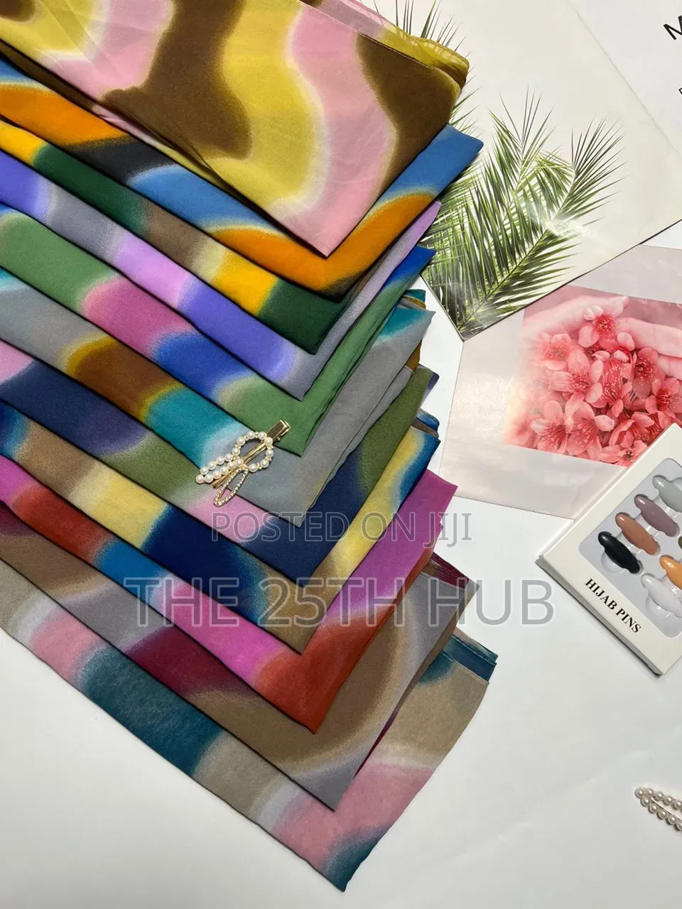 Multicolored Chiffon Scarf for Women
