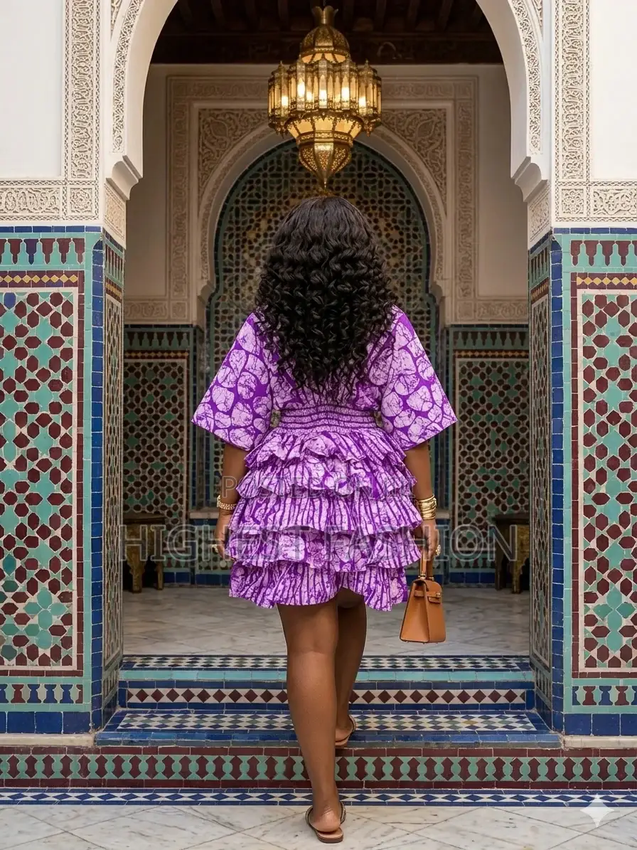Ankara Short Dress - Style 704