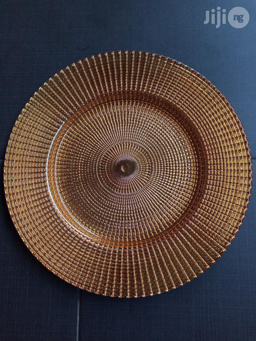 Bronze Glass Charger Plates For Special Events