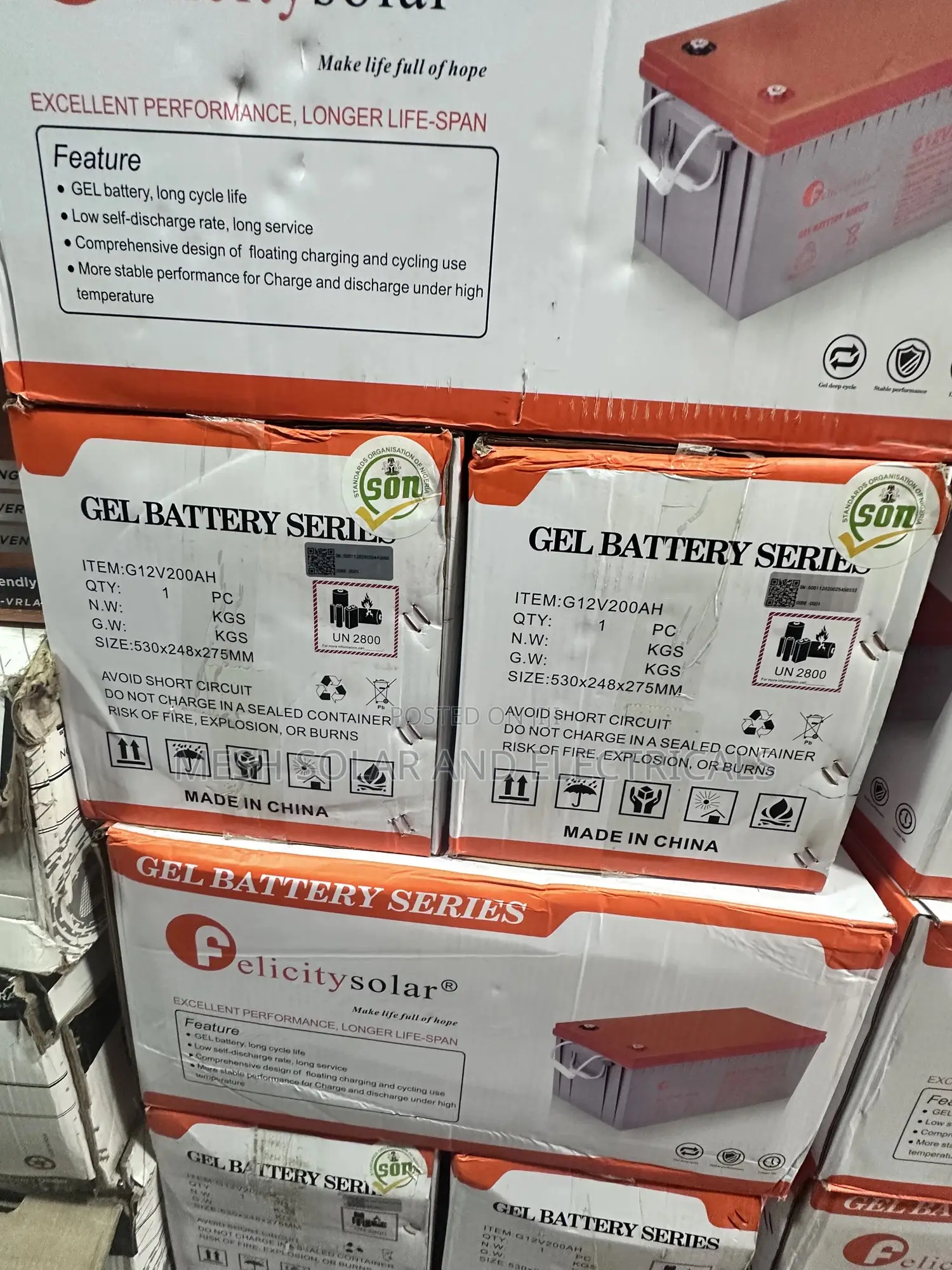 200ah Gel Battery Felicity