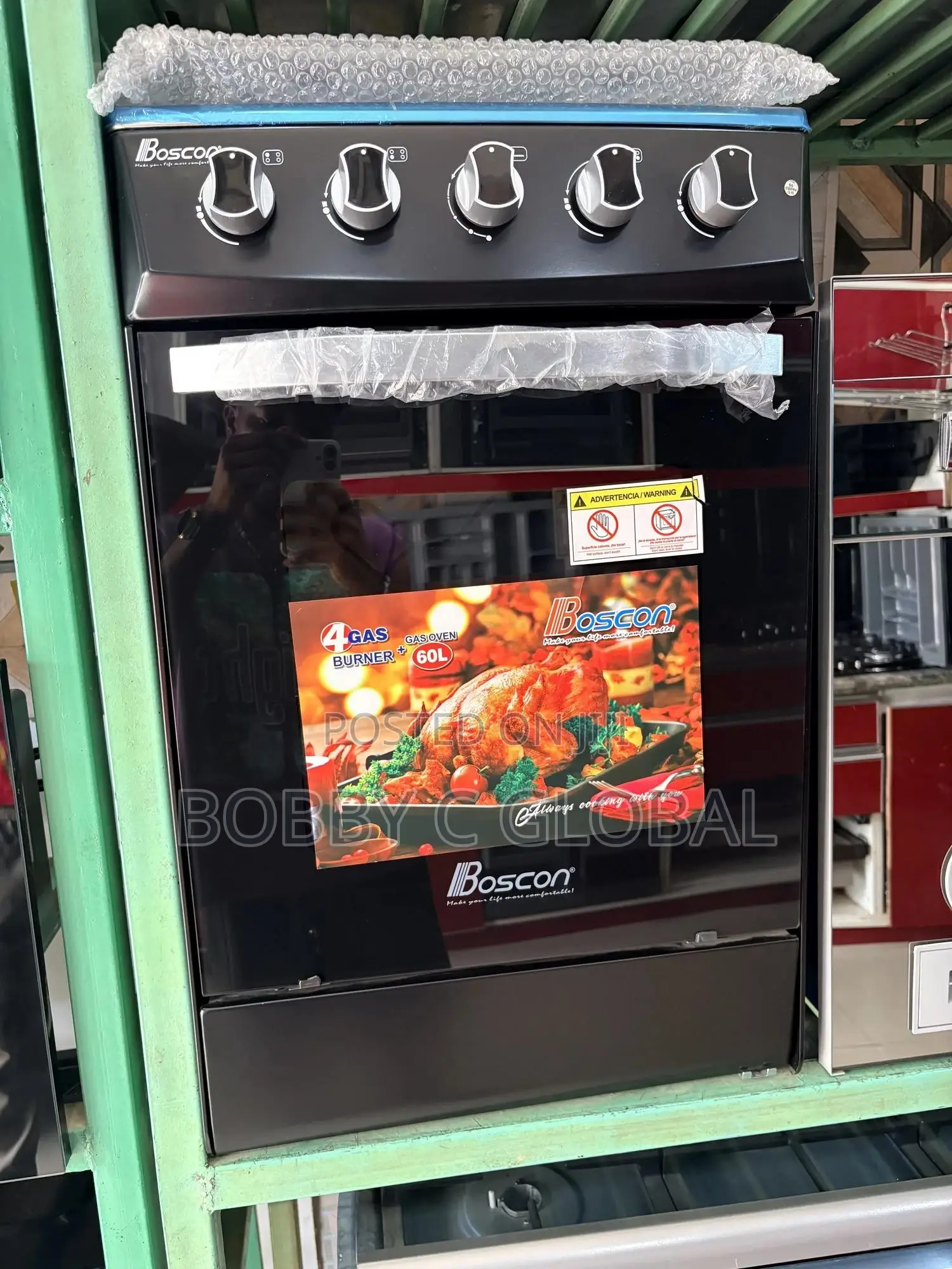 Boscon 4 Gas Burner +Gas Oven
