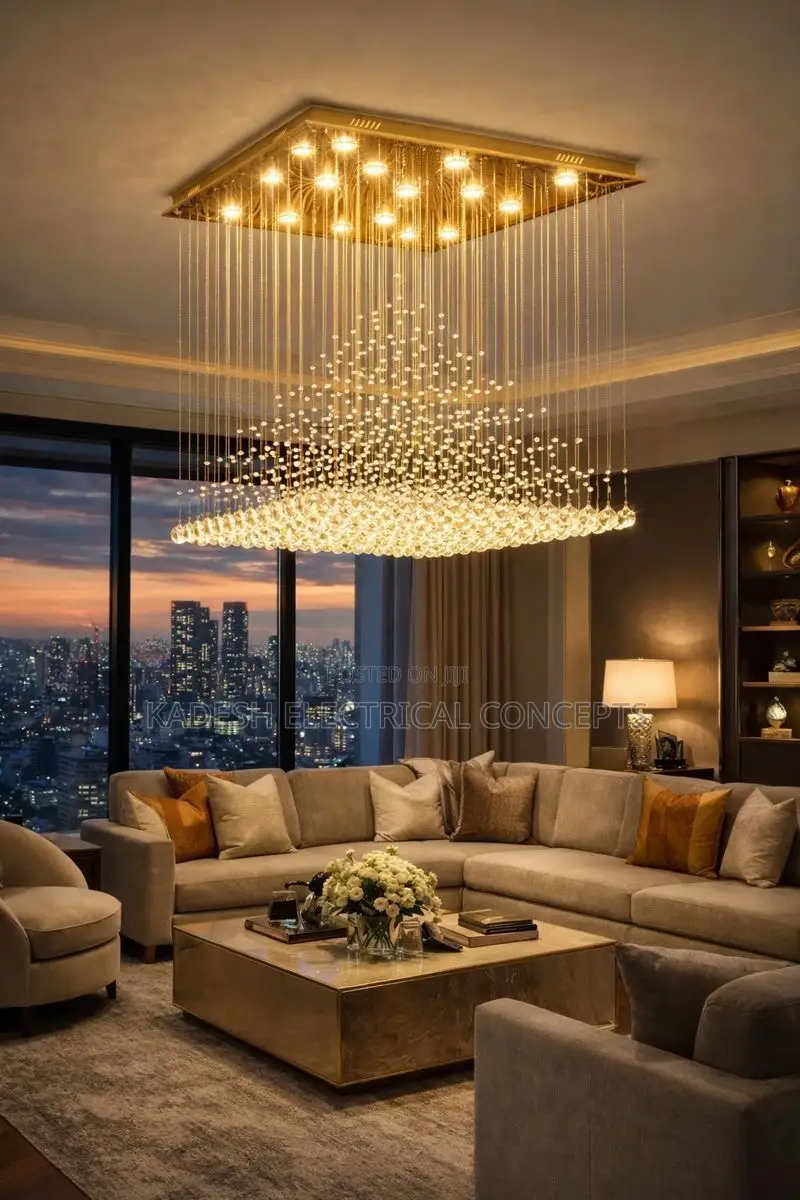 Chandelier Crystal Pendant Ball Square Chandelier Lighting Fixture