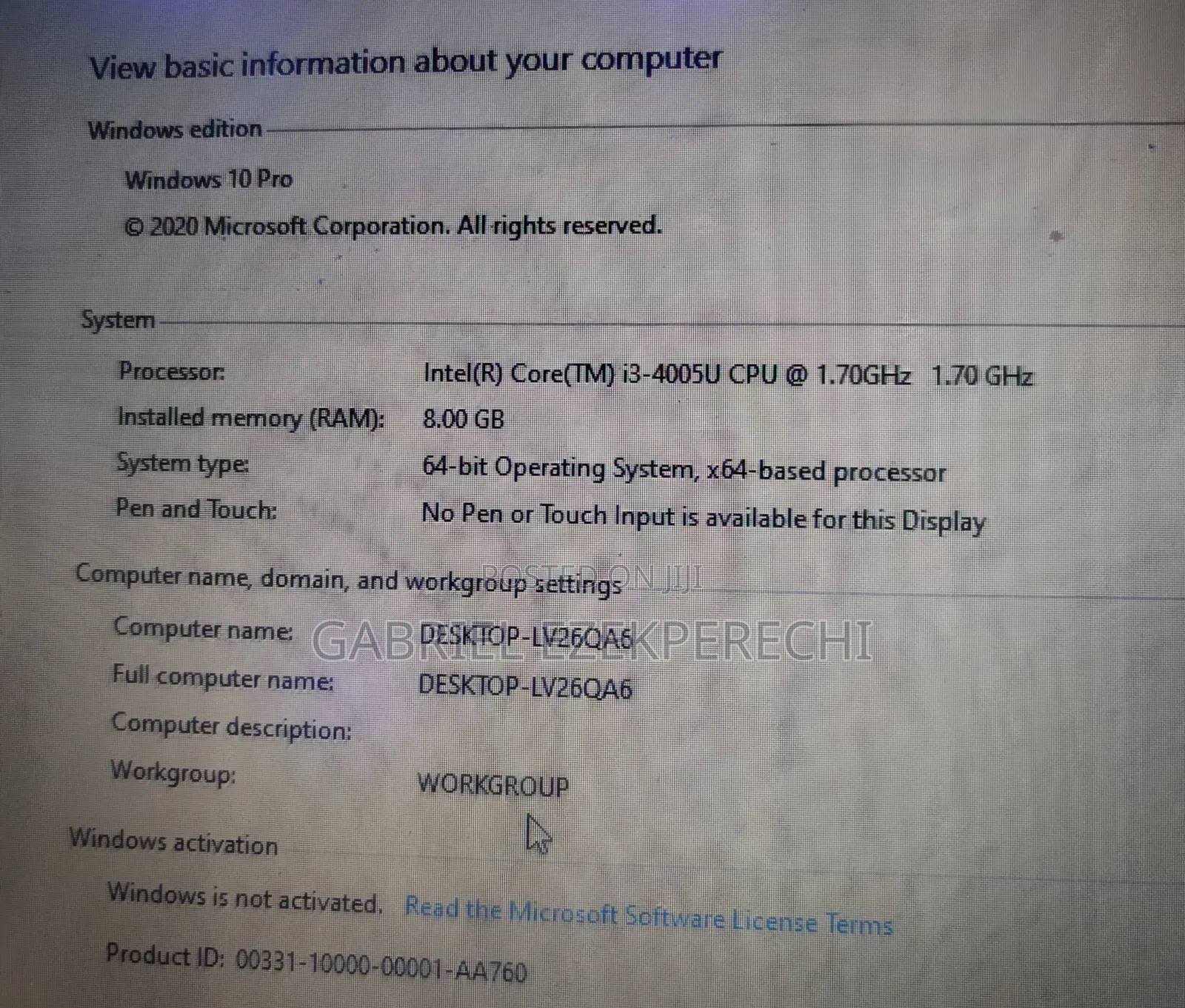 Laptop Toshiba Satellite Pro L450 8GB Intel Core i3 HDD 500GB