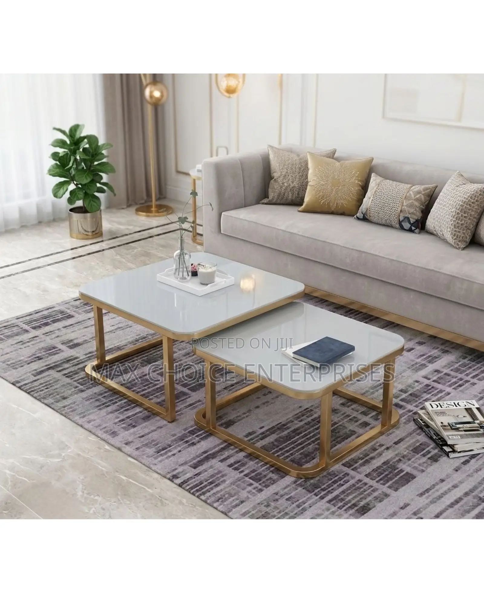 Tray for Foodmorden Gold Colour 2 in 1 Extendable Marble Centre Table