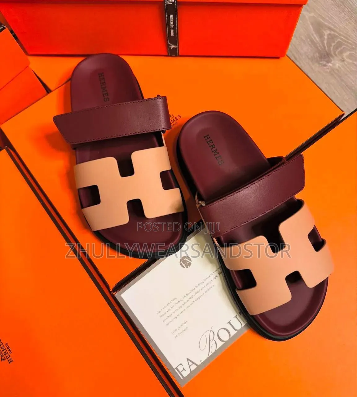 Ash Pink Nude Wine Quality Ladies Hermes Designer Pam Slippers