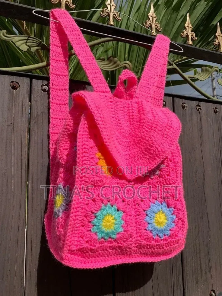 Crochet Daisy Backpack