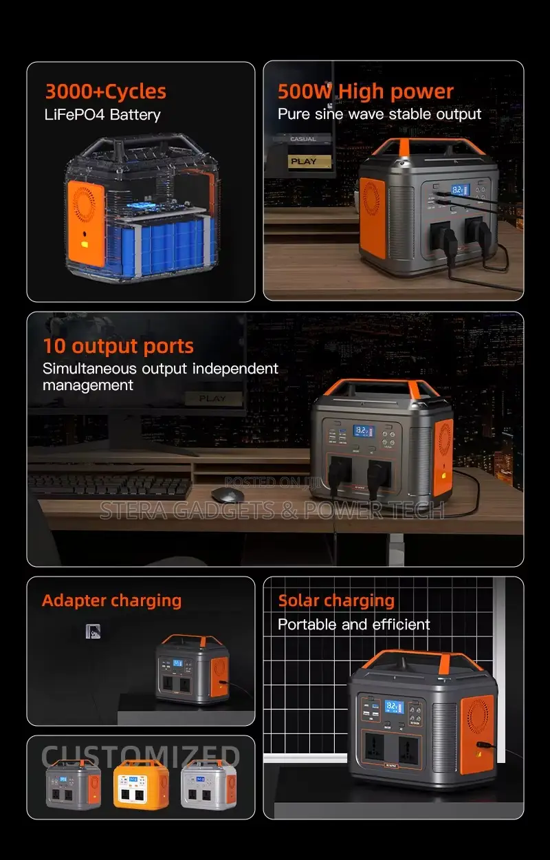 500w Solar Generator Portable Power Station