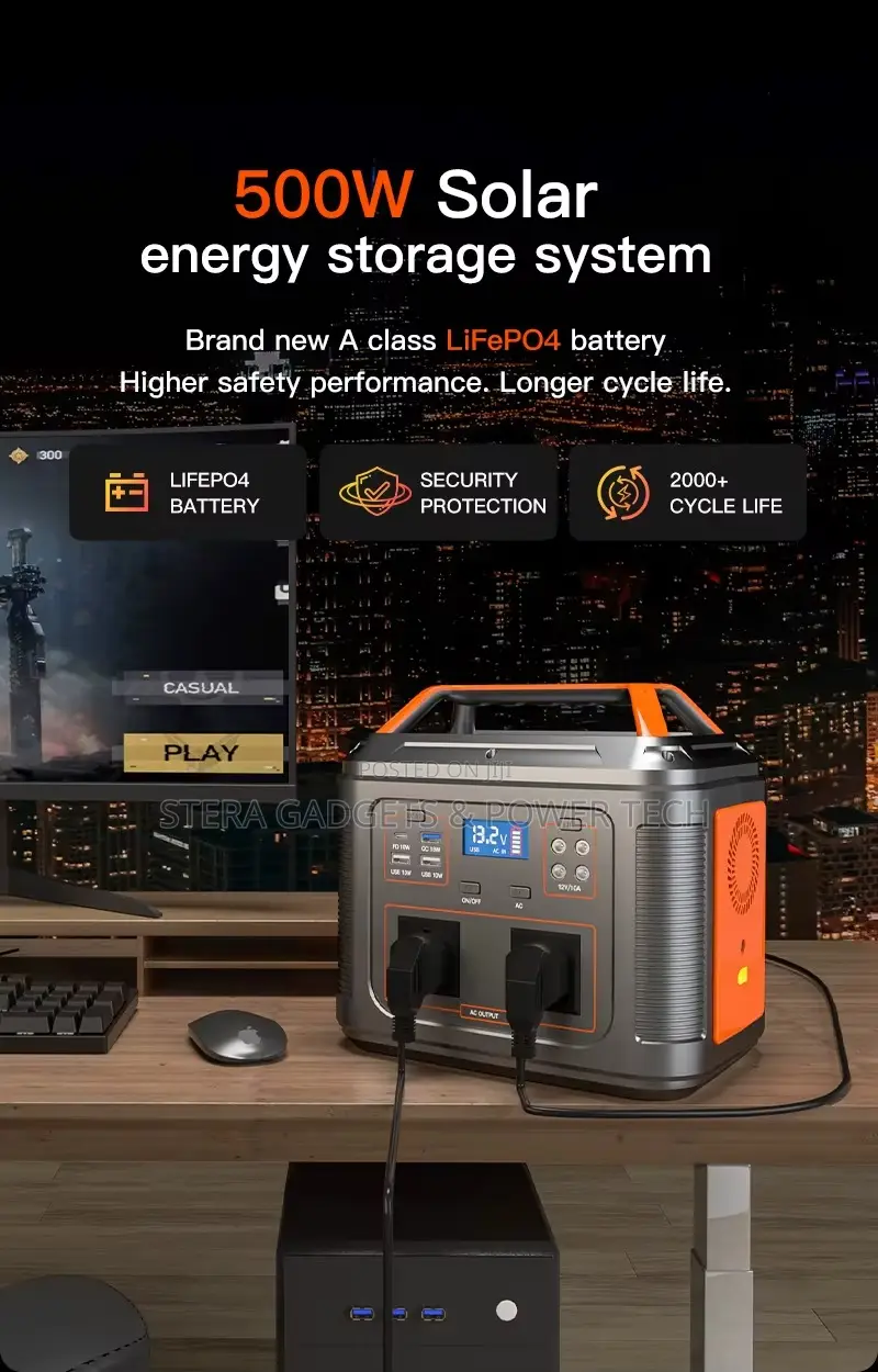 500w Solar Generator Portable Power Station
