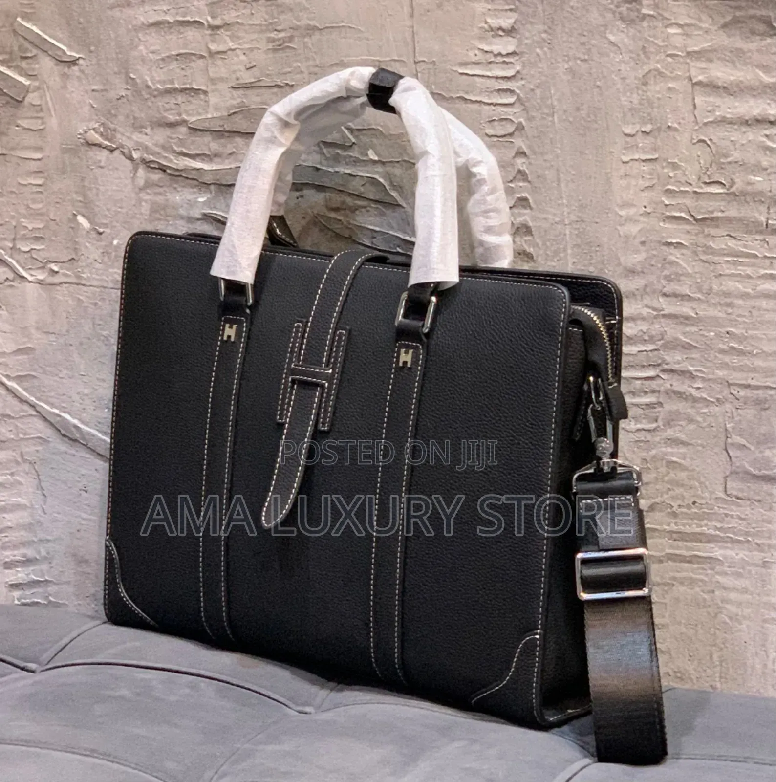 Hermes Leather Luxury Laptop/Office Bag – Unisex, Stylish Durable