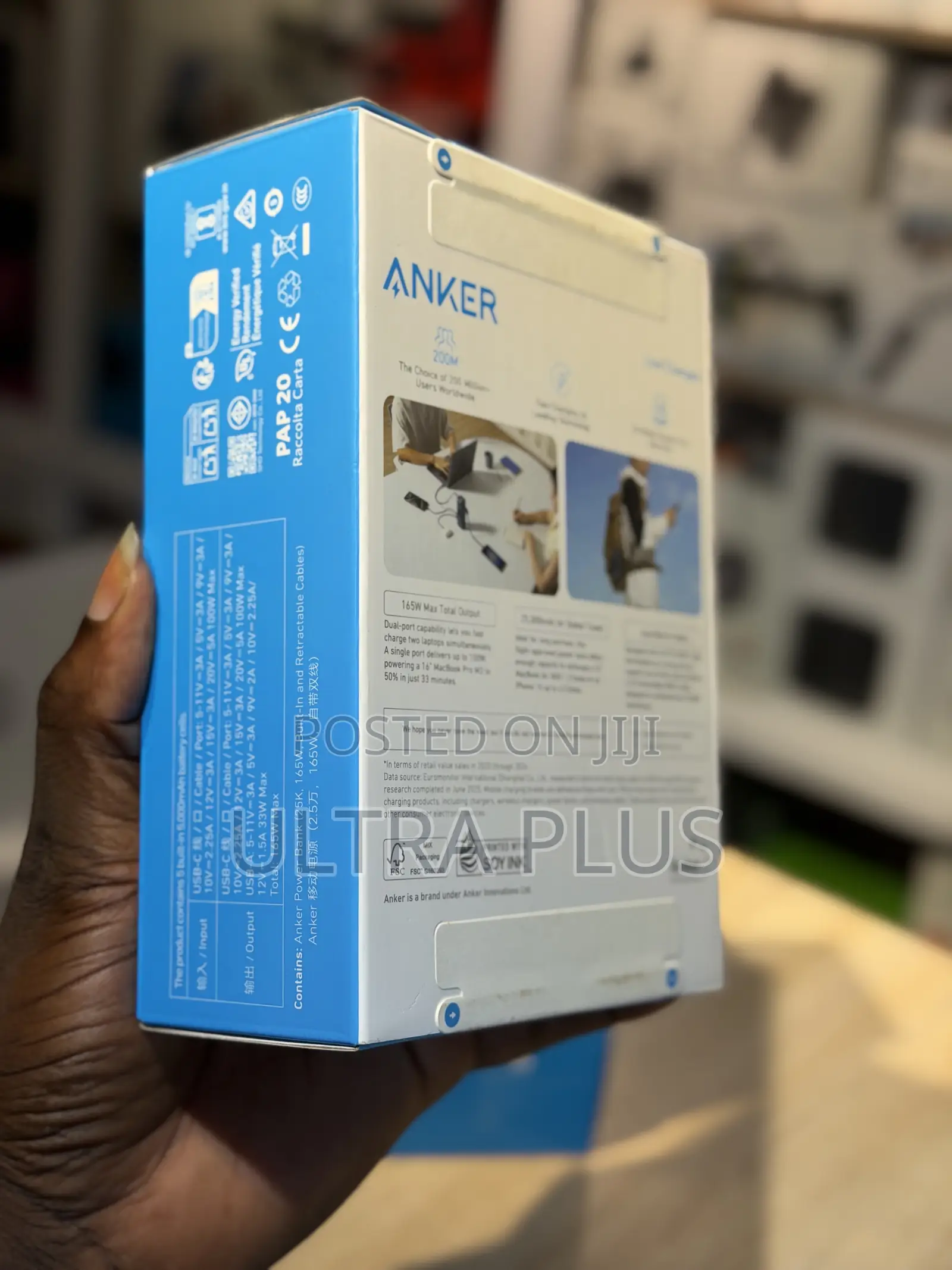 Anker Laptop Power Bank (, 165w, Built-in and Retractable Cables)