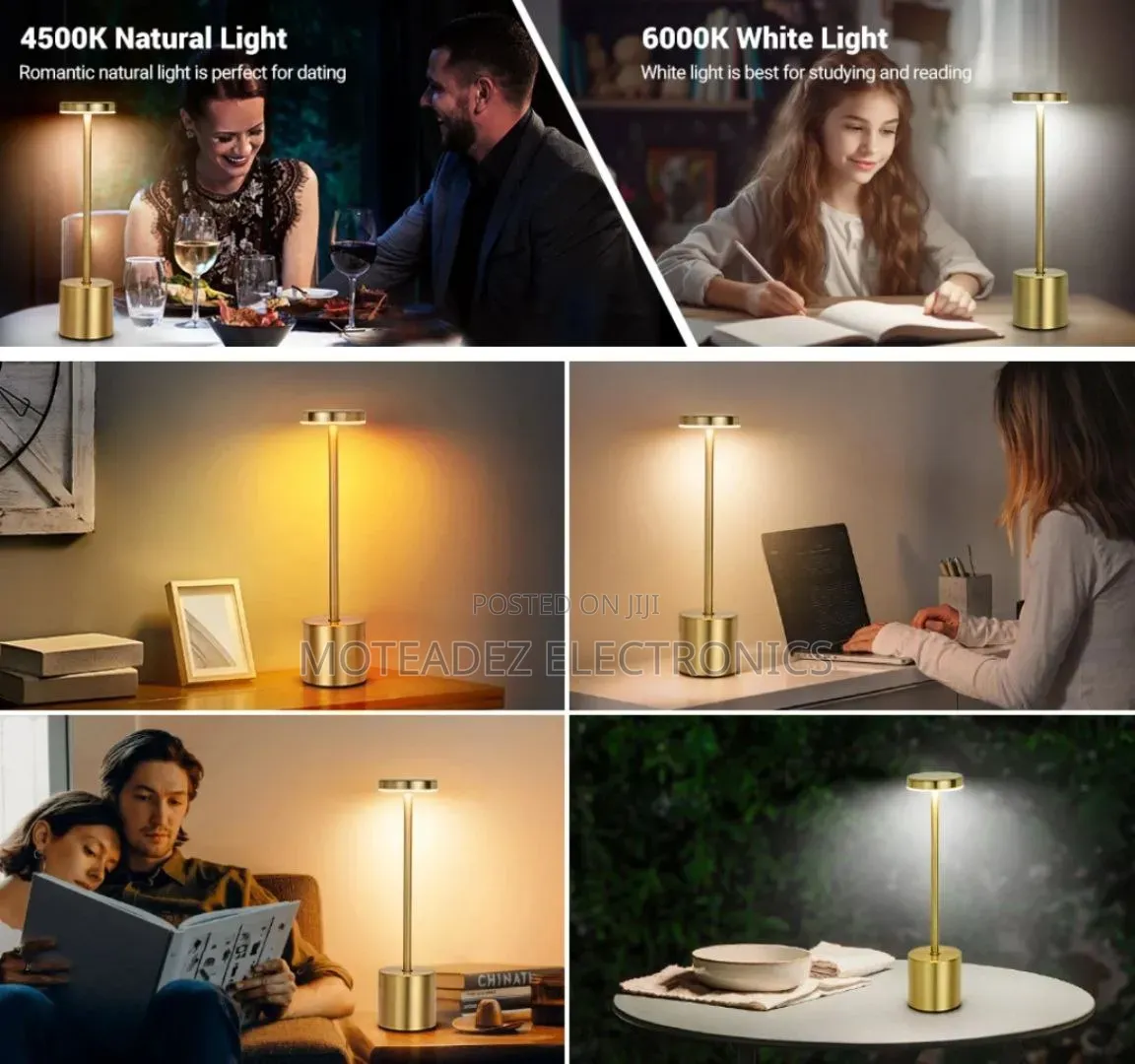 Rechargeable Cordless Bar/Restaurant Modern Romantic Dinner Table Lamp
