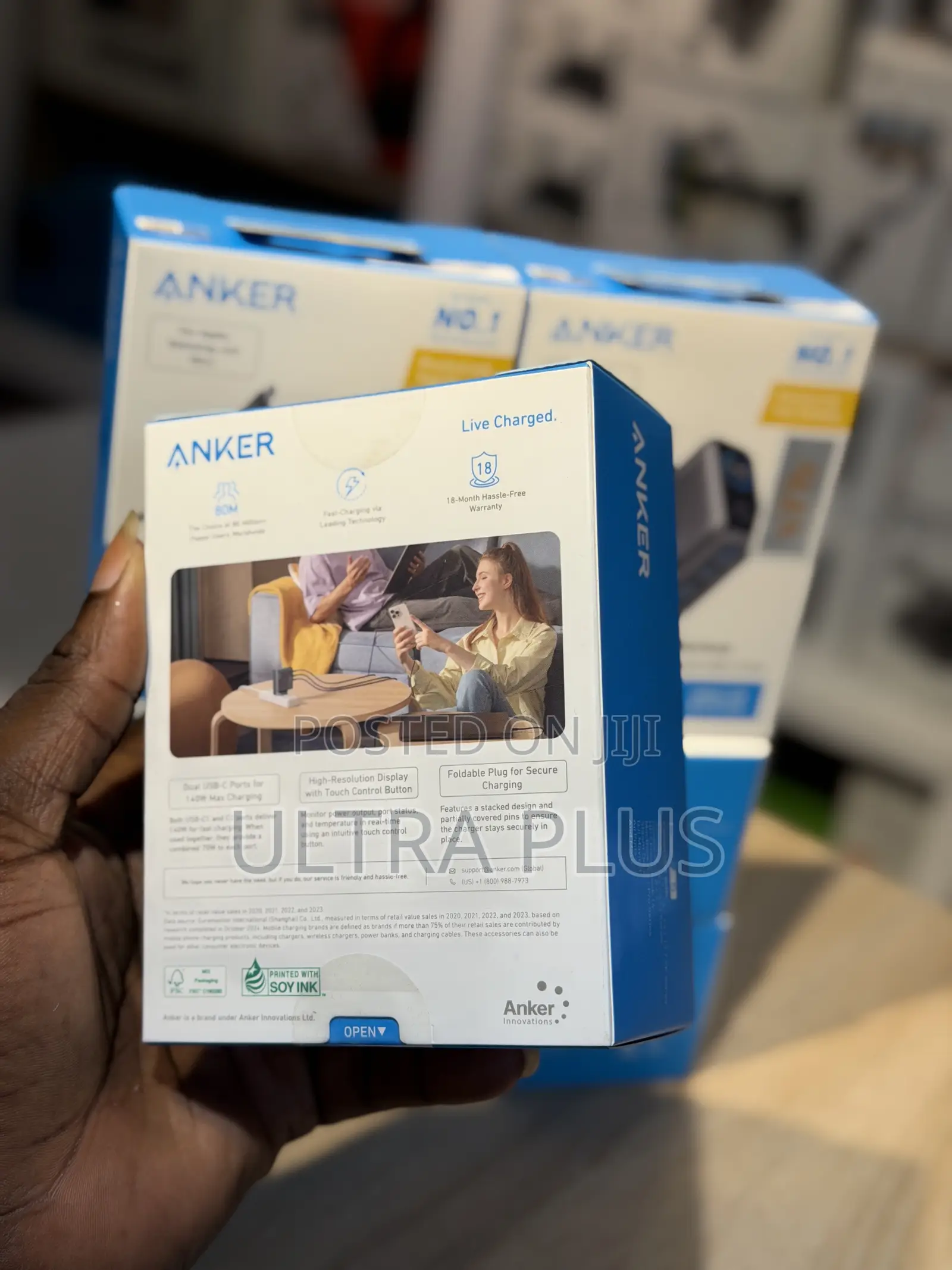 Anker Charger (140w, 4-Port, Pd 3.1) Wall Charger With Usb-C Cable