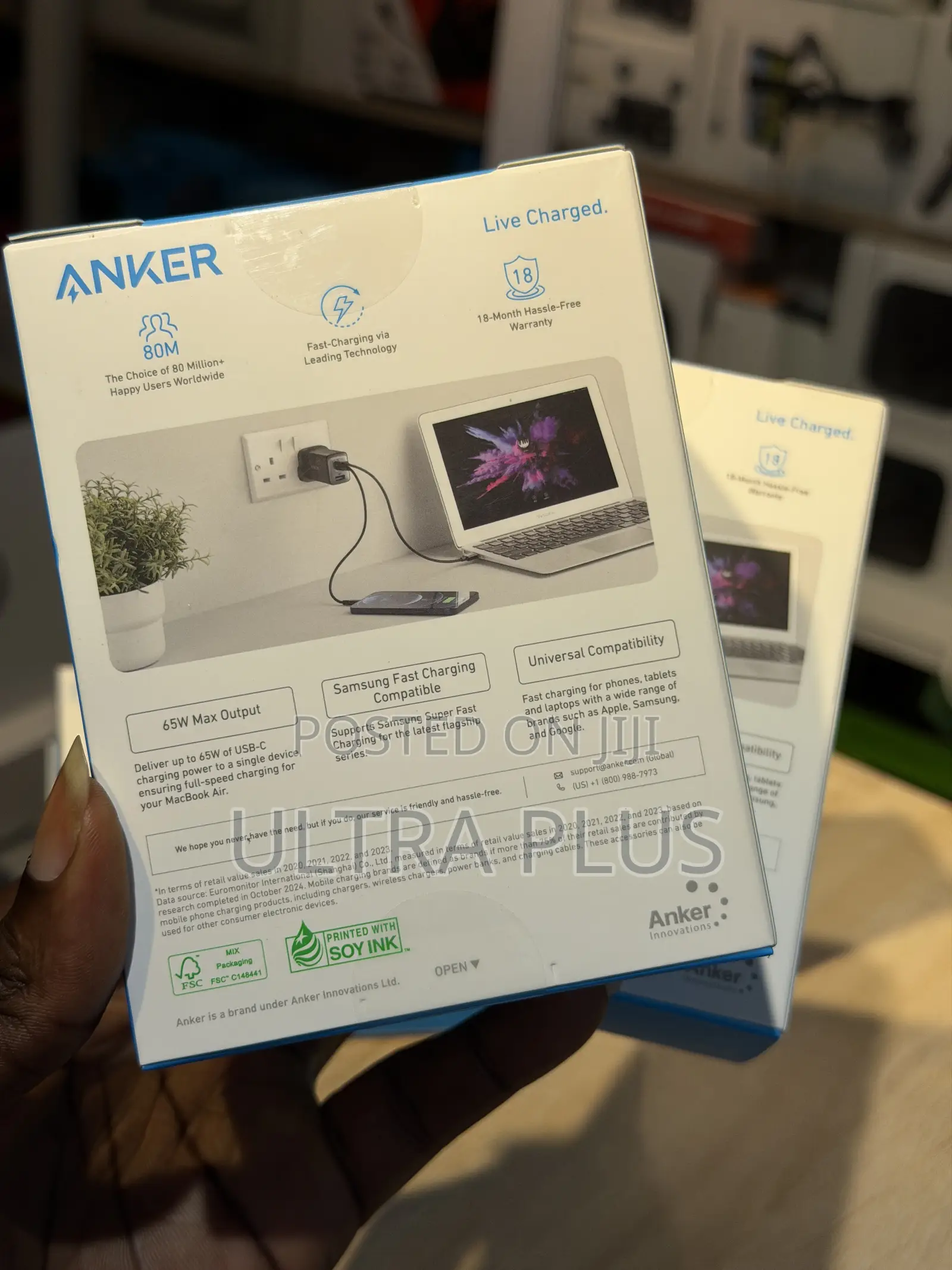 Anker Powerport Iii - 3-Port Usb-C - 65w - Adapter