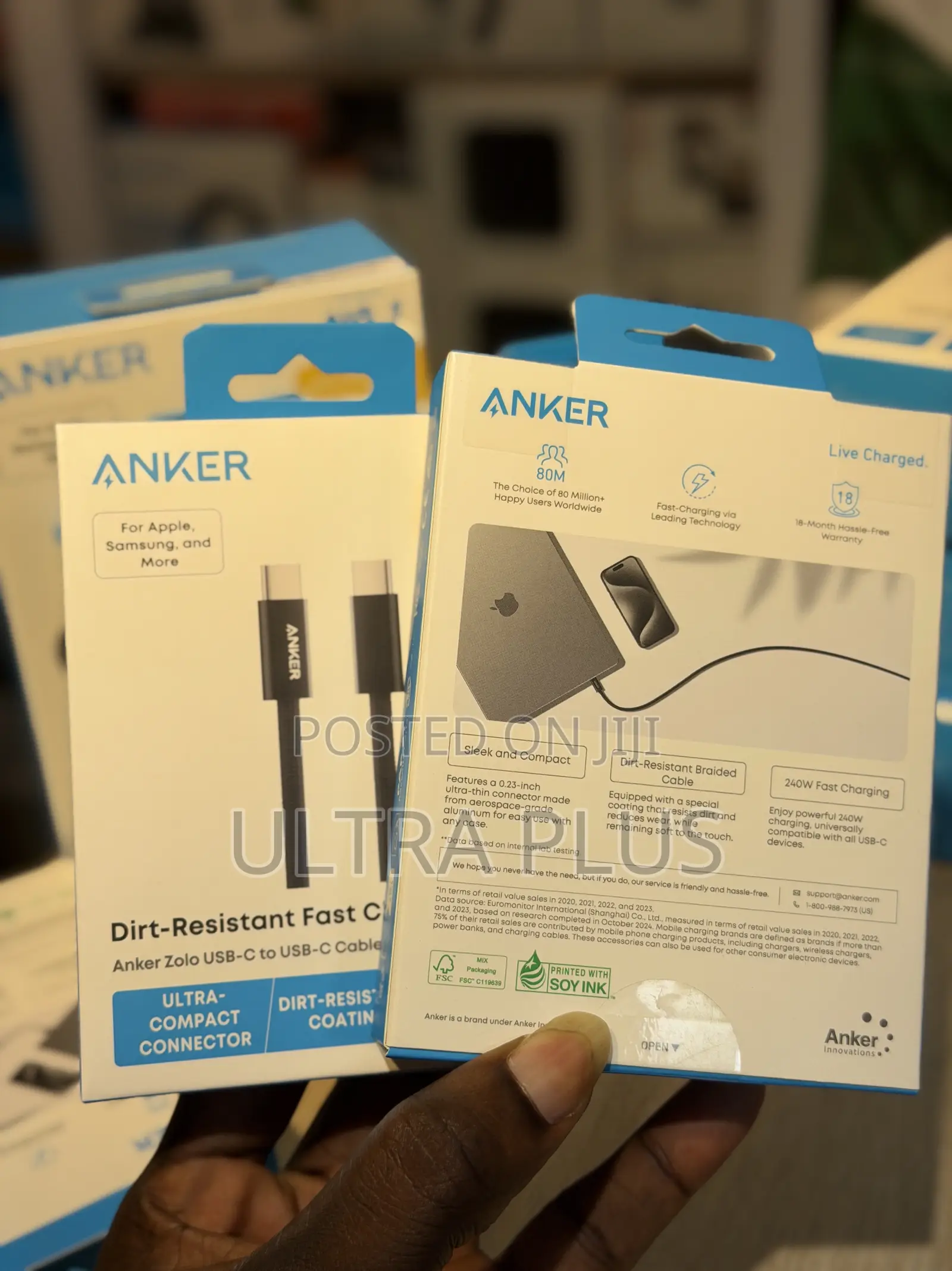 Anker Zolo Usb C to Usb C Cable, Braided and Dirt-Free