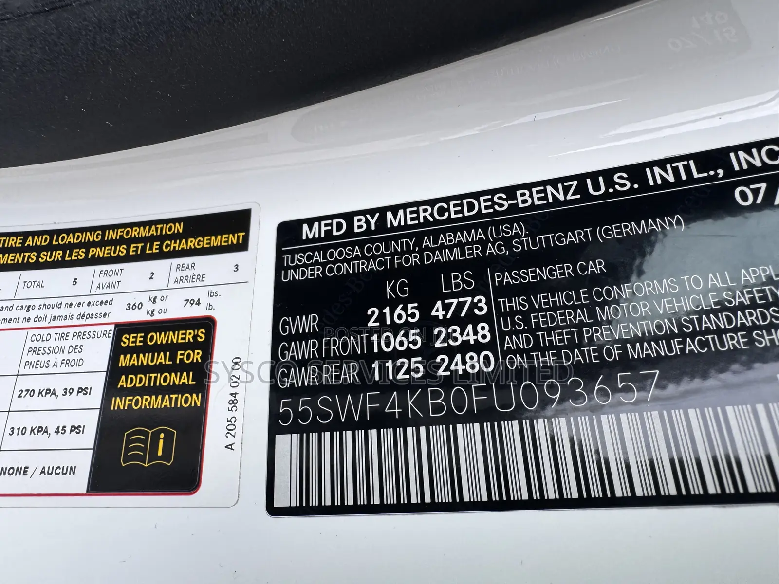 Mercedes-Benz C300 Sport 4Matic Sedan AWD (2.0L 4cyl 7A) 2017 White