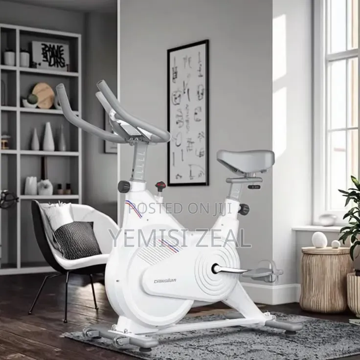American Fitness White Spinning Bike for Home and Commercial Use