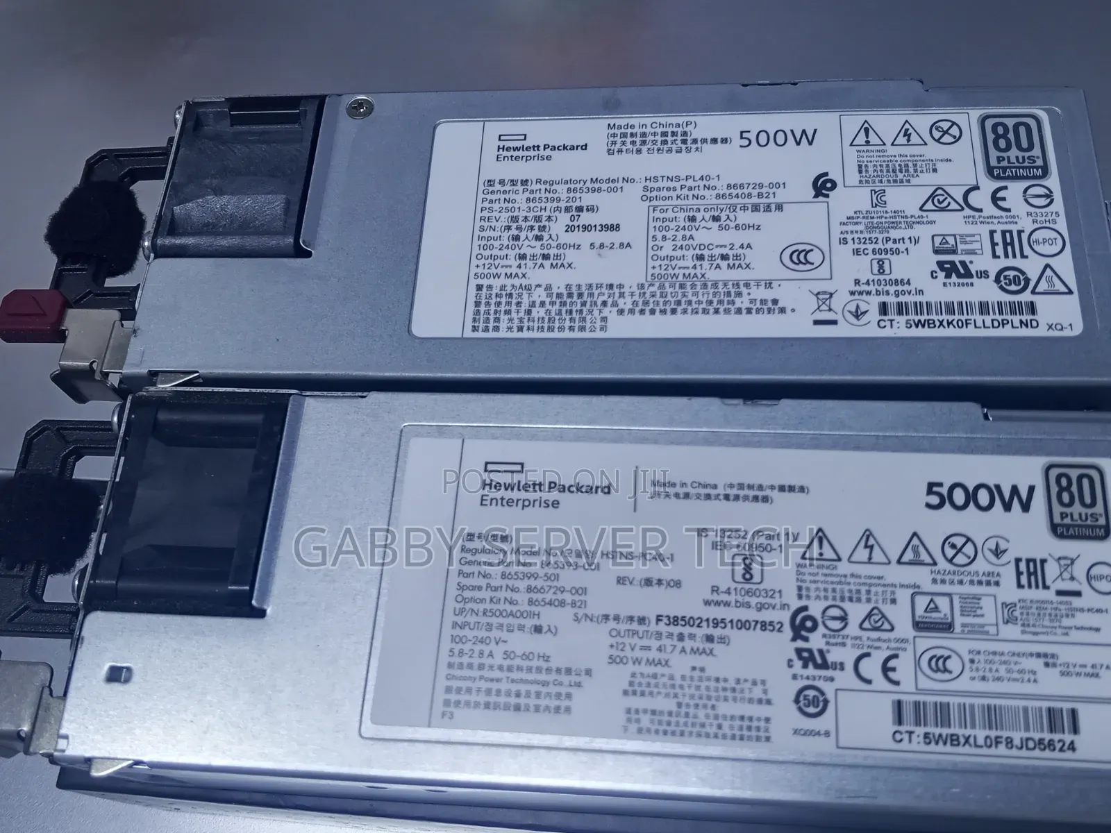 500w Power Supply Unit for Hp Proliant Dl 360, 380 Gen 10 Server