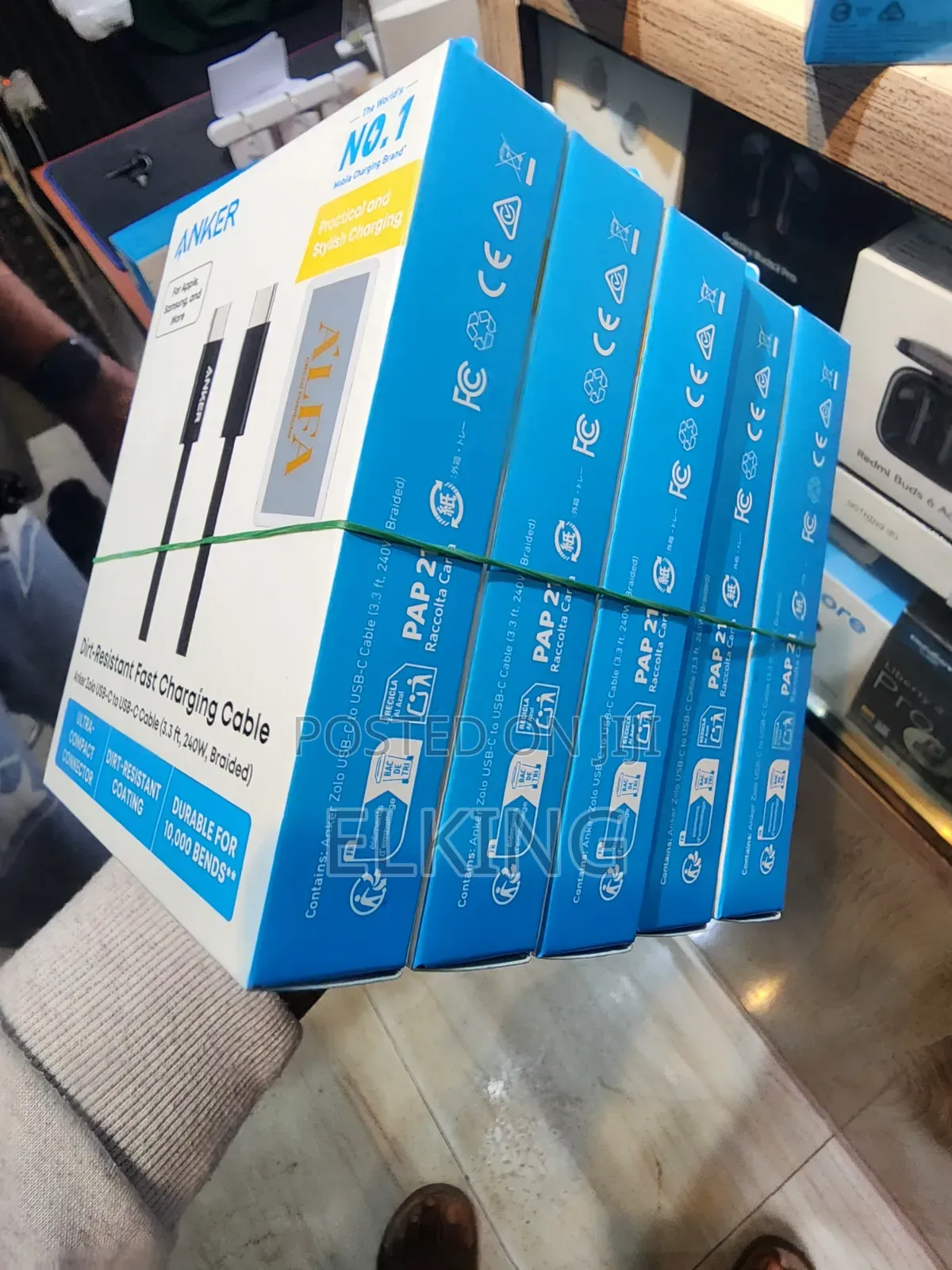 Anker Zolo Usb C To Usb C Cable 240w 1.5m 5ft Braided
