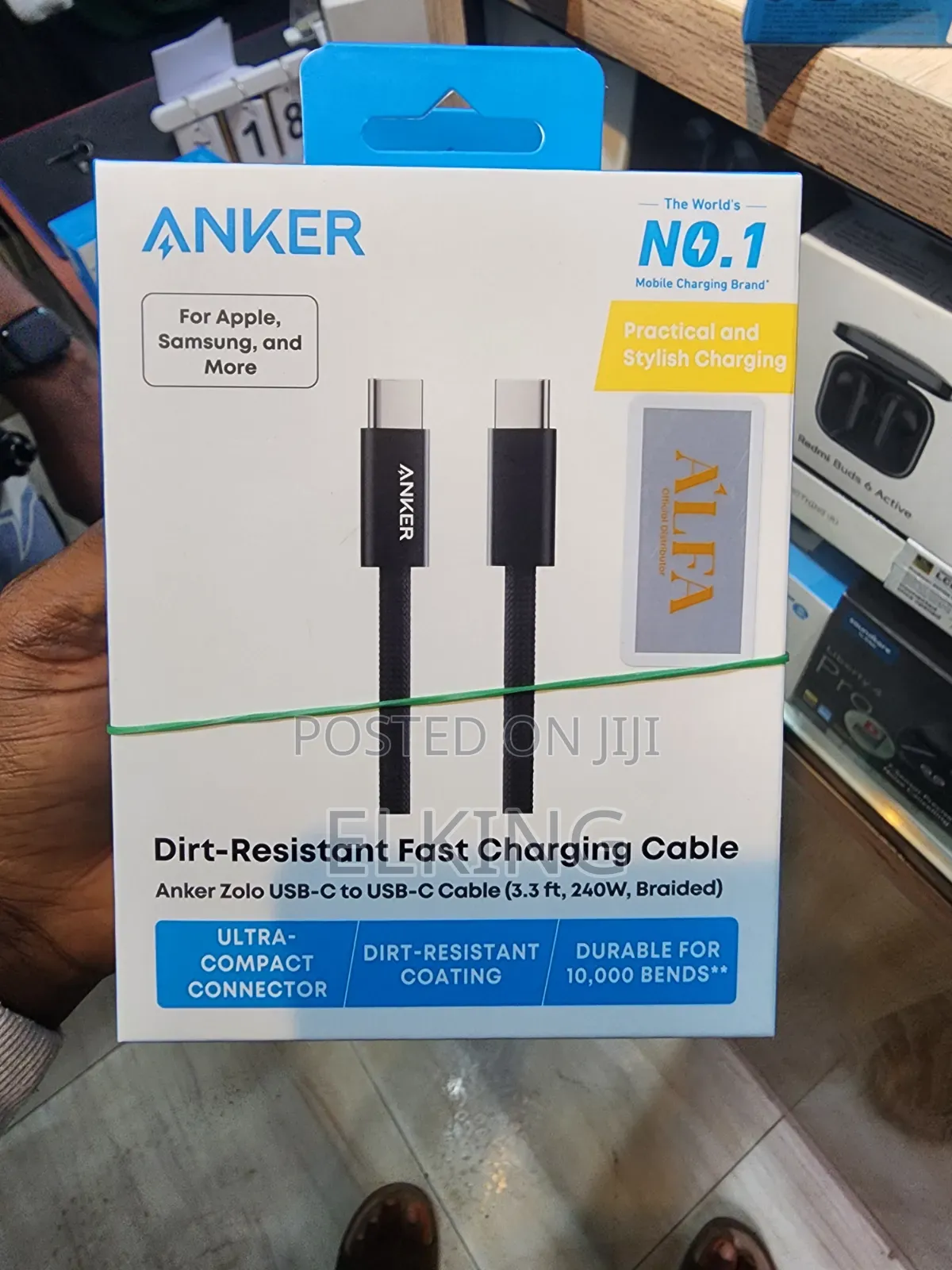 Anker Zolo Usb C To Usb C Cable 240w 1.5m 5ft Braided
