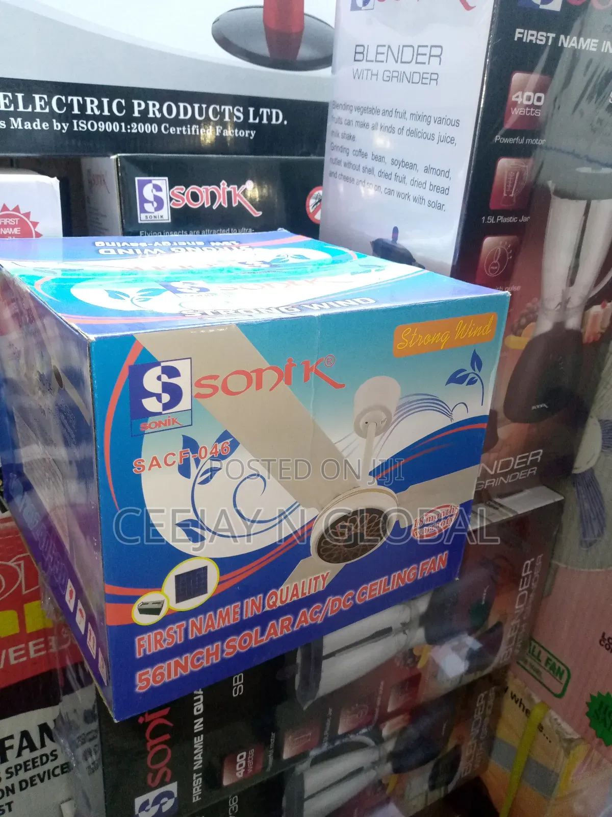 Original Solar Sonik 56 Inches Ac and Dc Long Blade Celine Fan