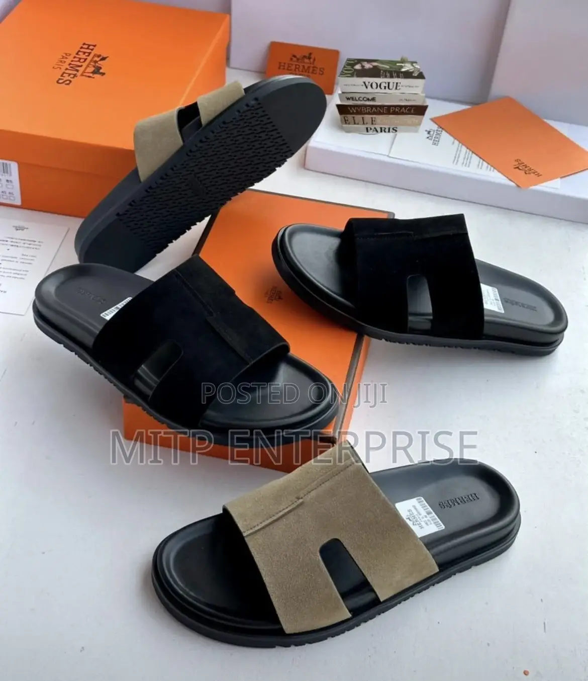 Hermes Cross Slippers/Pam