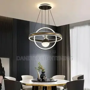 Nordic Modern Chandelier Glass Black and Gold Chandelier for Living R
