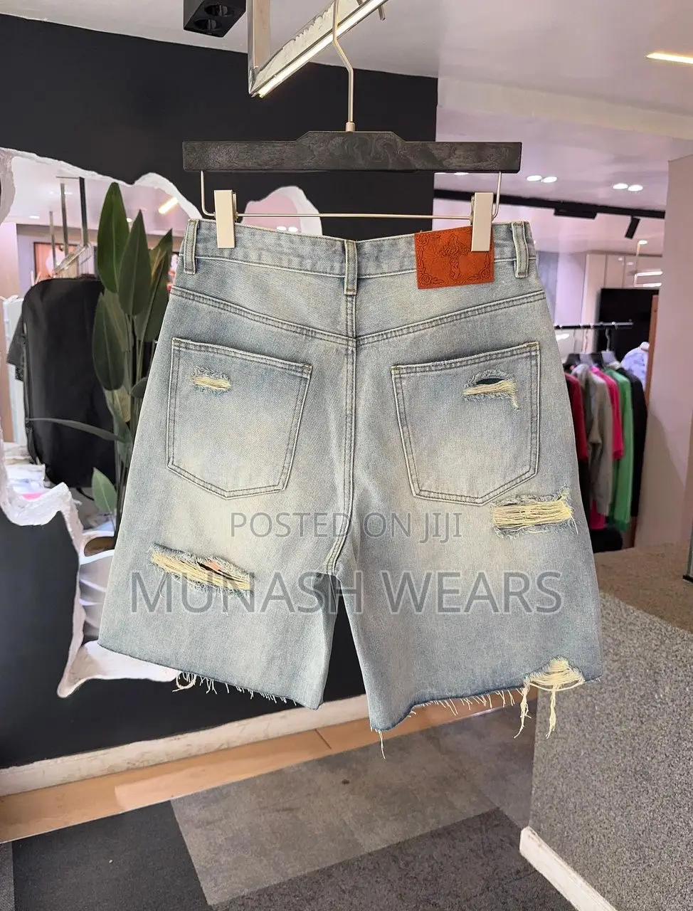 Denim Rip Jean Short